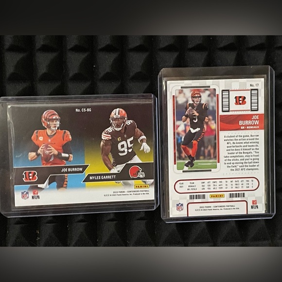 Joe Burrow 2022 Panini Contenders Season Ticket & Insert Dual - Picture 2 of 2